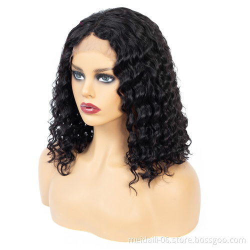 Wholesale Wig Human Hair Brazilian Transparent Lace Swiss Long Deep Wave Style Lace front Wigs